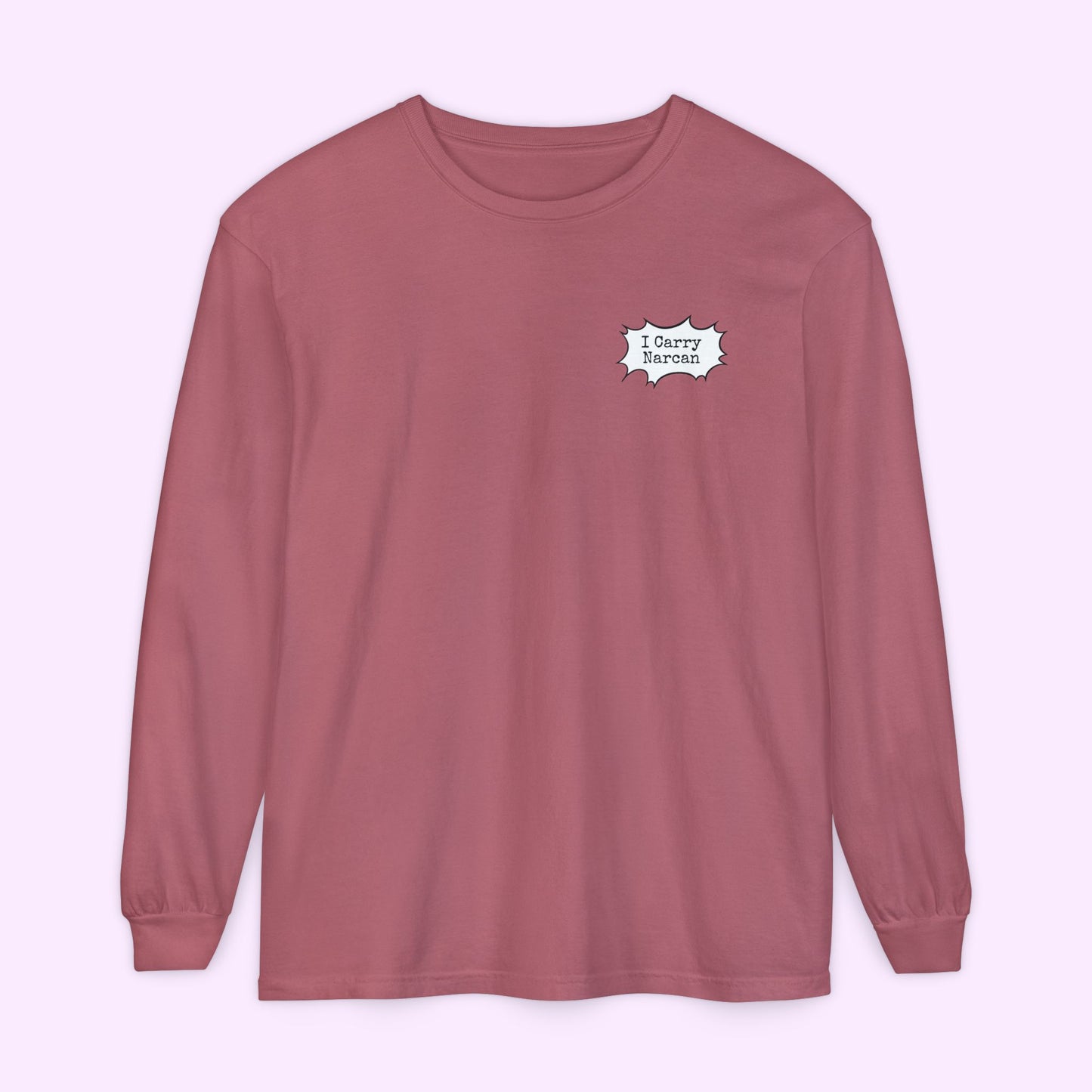 I Carry Narcan Comic - Unisex Long Sleeve Comfort Colors Tee