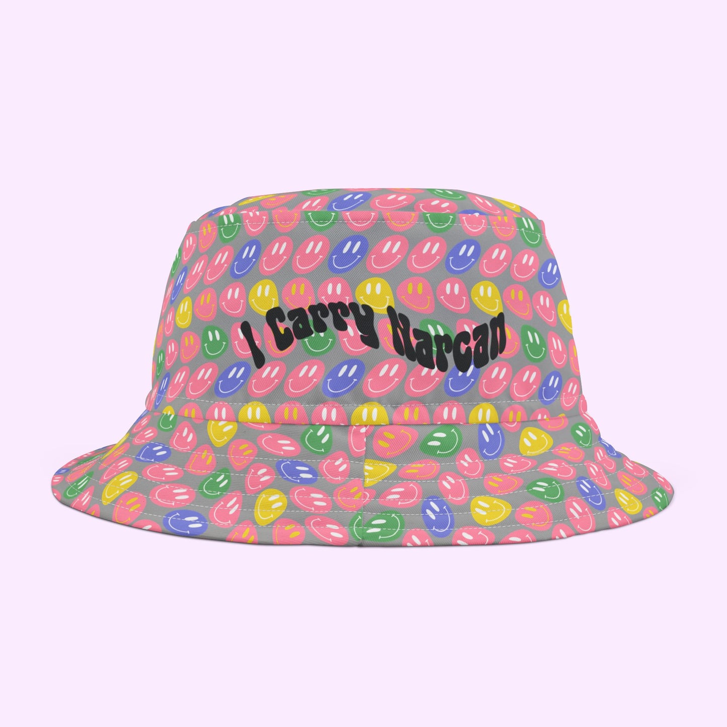 I Carry Narcan - Colorful Smiley Bucket Hat