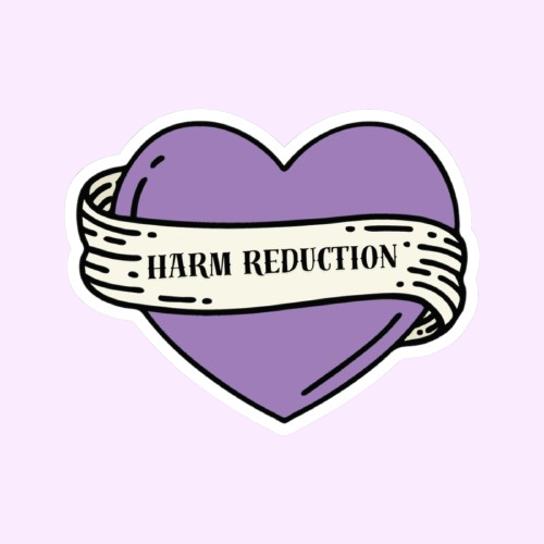 Harm Reduction American Traditional Heart - Sticker