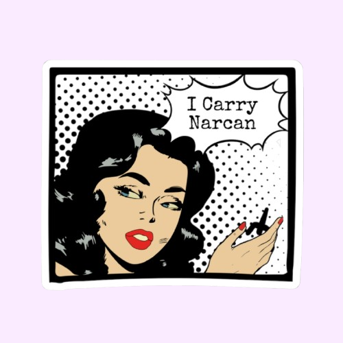 I Carry Narcan Comic - Sticker