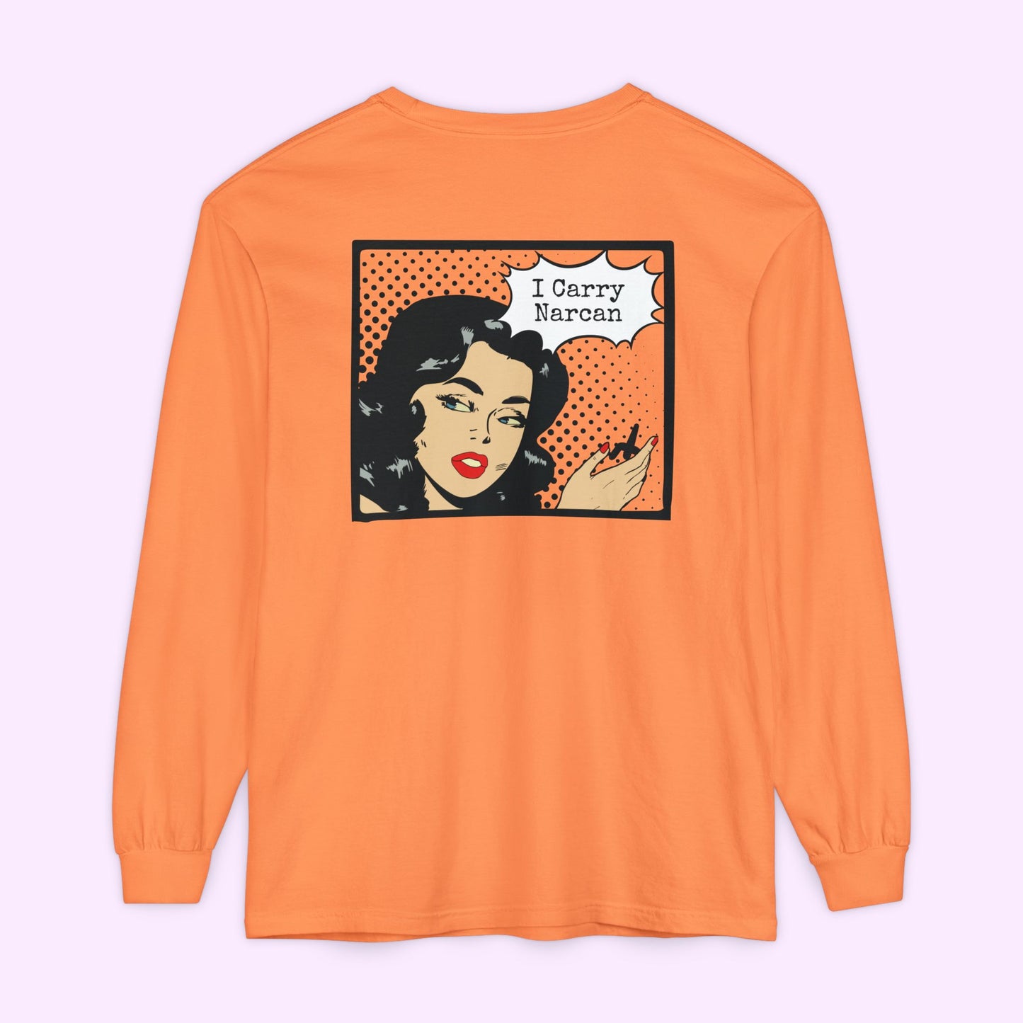 I Carry Narcan Comic - Unisex Long Sleeve Comfort Colors Tee