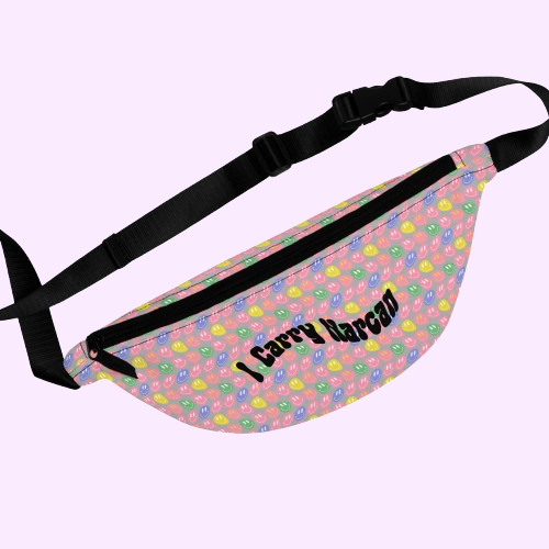 I Carry Narcan - Colorful Smiley Fanny Pack